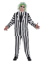 Plus Size Beetlejuice Striped Suit Costume for Men - US 2754