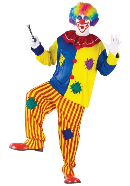 Plus Size Three Ring Clown Adult Costume - US 1068