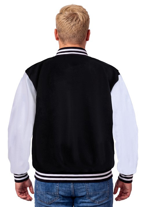 Plus Size Black Letterman Jacket Costume for Men - US 9153