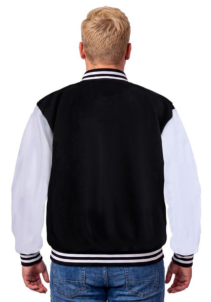 Plus Size Black Letterman Jacket Costume for Men - US 9153