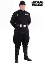 Plus Size Black Star Wars Imperial Officer Costume for Men - US 5197