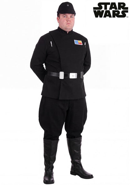 Plus Size Black Star Wars Imperial Officer Costume for Men - US 5197
