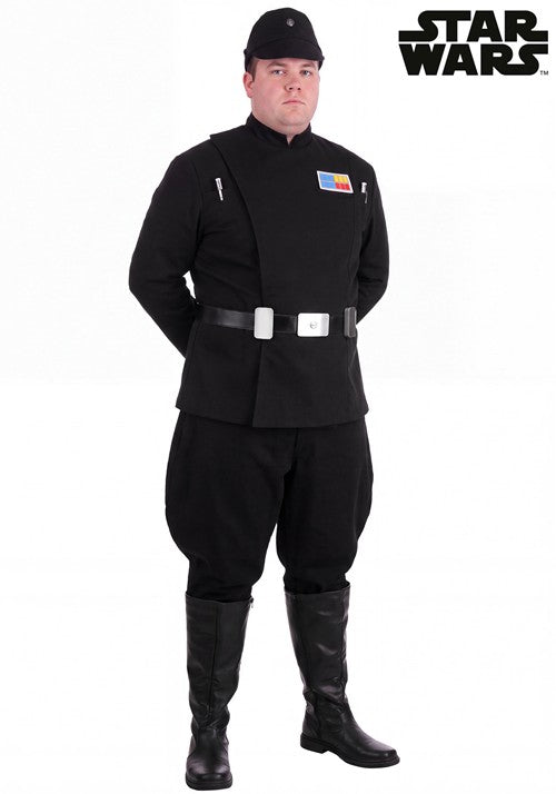 Plus Size Black Star Wars Imperial Officer Costume for Men - US 5197