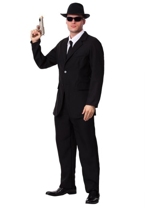Plus Size Black Costume Suit for Men - US 2382