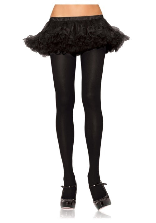 Plus Size Opaque Black Costume Tights for Women - US 2418