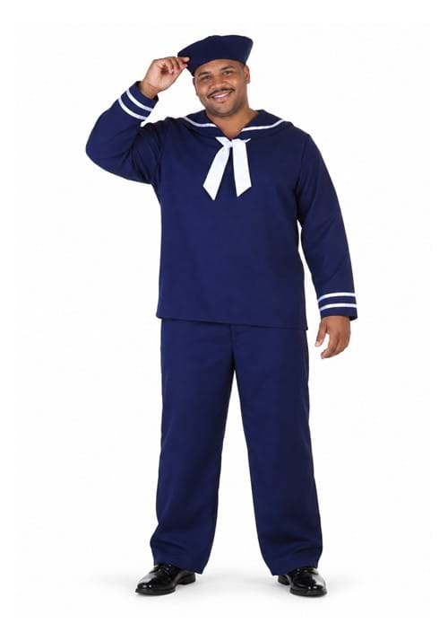 Plus Size Blue Sailor Men's Costume - US 5125