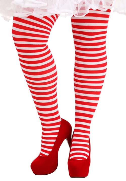 Plus Size Candy Stripe Costume Tights for Women - US 0304