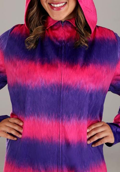 Plus Size Cheshire Cat Onesie Costume for Adults - US 7370