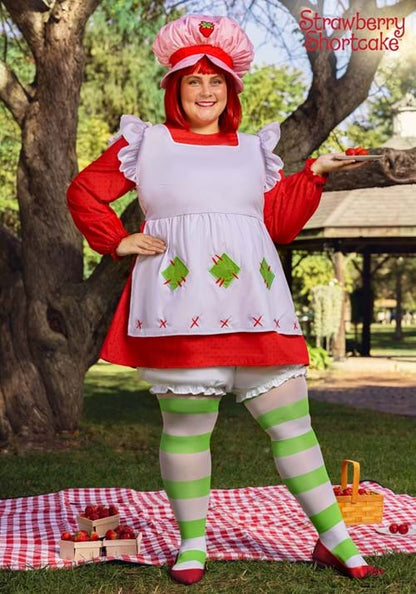 Women's Plus Size Retro Strawberry Shortcake Costume - US 4107