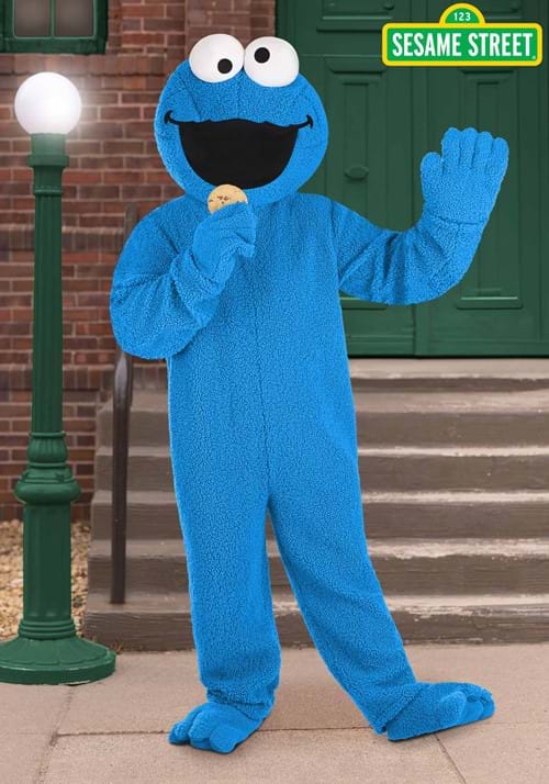 Adult Plus Size Sesame Street Cookie Monster Mascot Costume - US 6548