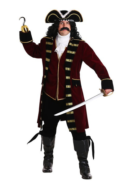 Plus Size Deluxe Captain Hook Men's Costume - US 8381