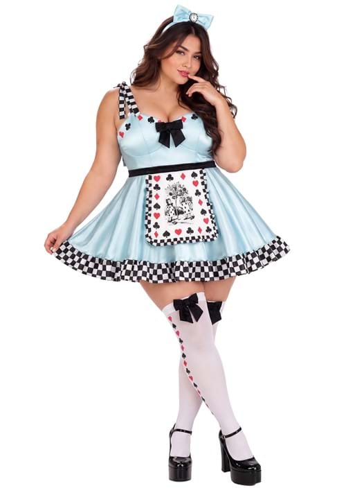 Plus Size Deluxe Punky Alice Costume Dress for Women - US 0433