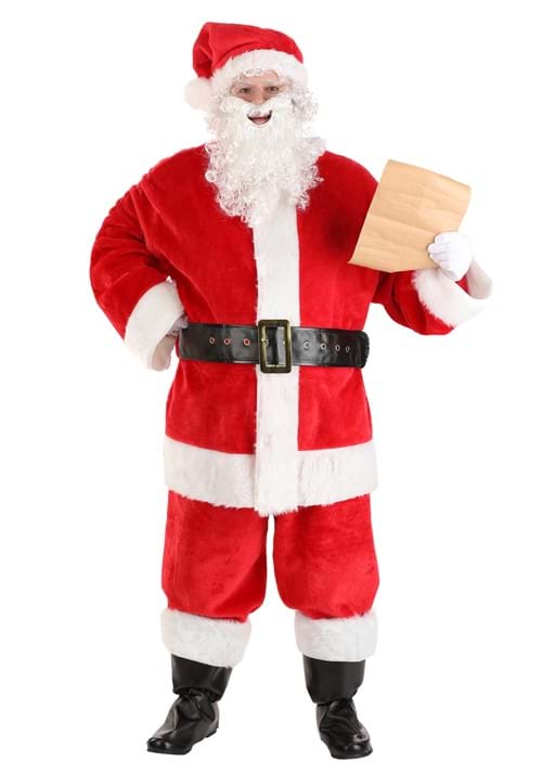 Plus Size Deluxe Red Santa Claus Costume for Men - US 2471