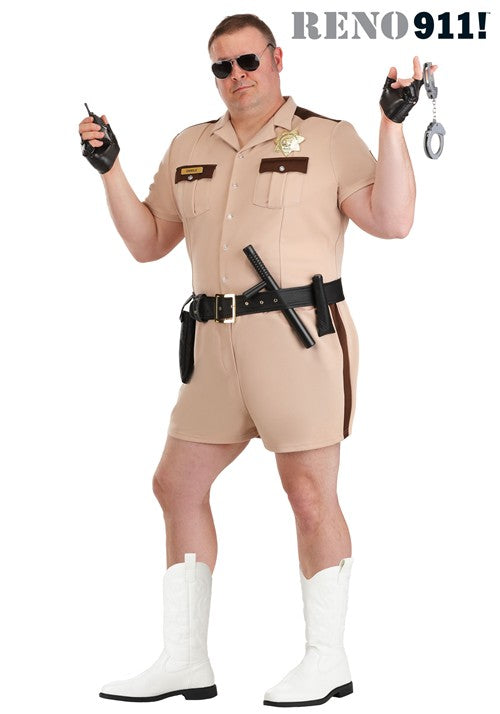 Plus Size Deluxe Reno 911 Lt. Dangle Costume for Men - US 7056