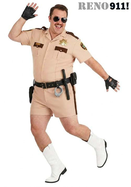 Plus Size Deluxe Reno 911 Lt. Dangle Costume for Men - US 7056