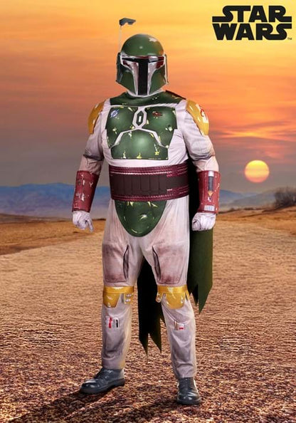 Plus Size Deluxe Star Wars Boba Fett Costume for Men - US 0624