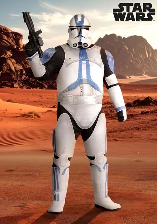 Plus Size Deluxe Star Wars Clone Trooper Costume for Men - US 4025