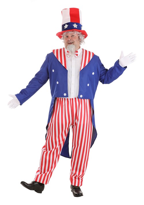 Men's Plus Size Deluxe Uncle Sam Costume - US 8742