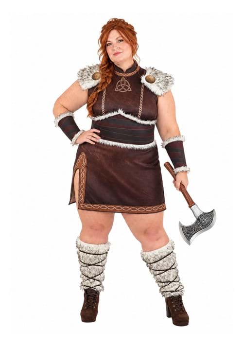 Plus Size Deluxe Victorious Viking Costume for Women - US 0489