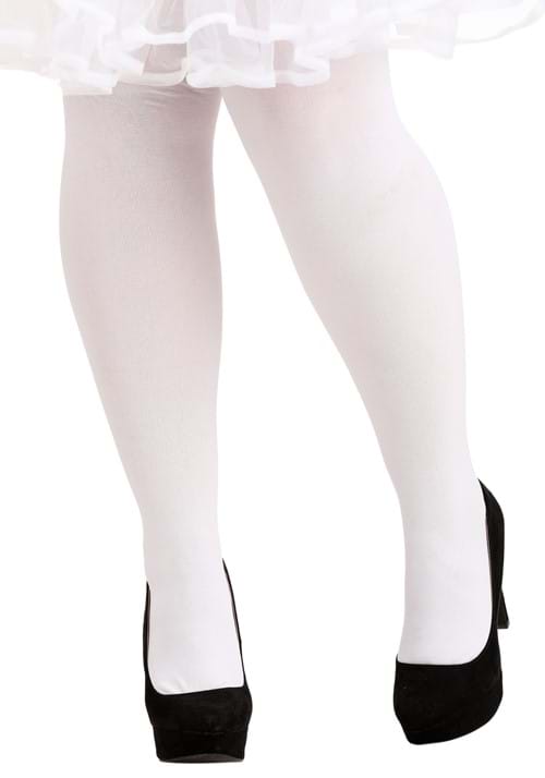 Plus Size Deluxe White Tights for Women - US 8573