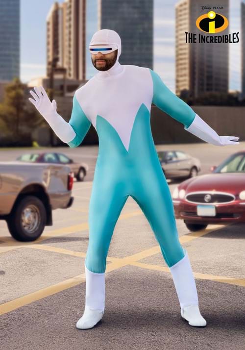 Men's Deluxe Plus Size Disney and Pixar The Incredibles Frozone Costume - US 1597