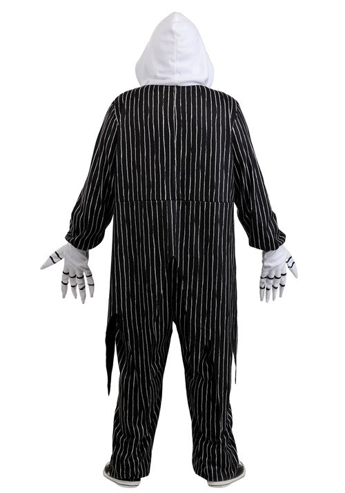 Plus Size Disney Jack Skellington Adult Onesie Costume - US 2913