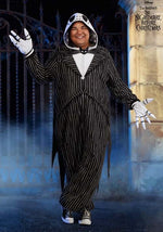 Plus Size Disney Jack Skellington Adult Onesie Costume - US 2913