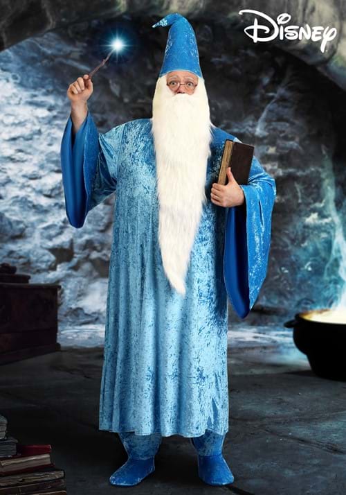 Plus Size Disney The Sword in the Stone Merlin Costume for Men - US 2028