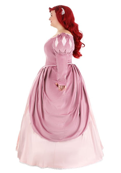 Women's Plus Size Disney The Little Mermaid Pink Dress Ariel Costume Dress - US 8772