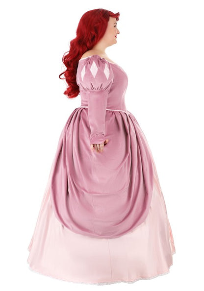 Women's Plus Size Disney The Little Mermaid Pink Dress Ariel Costume Dress - US 8772
