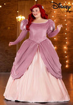 Women's Plus Size Disney The Little Mermaid Pink Dress Ariel Costume Dress - US 8772