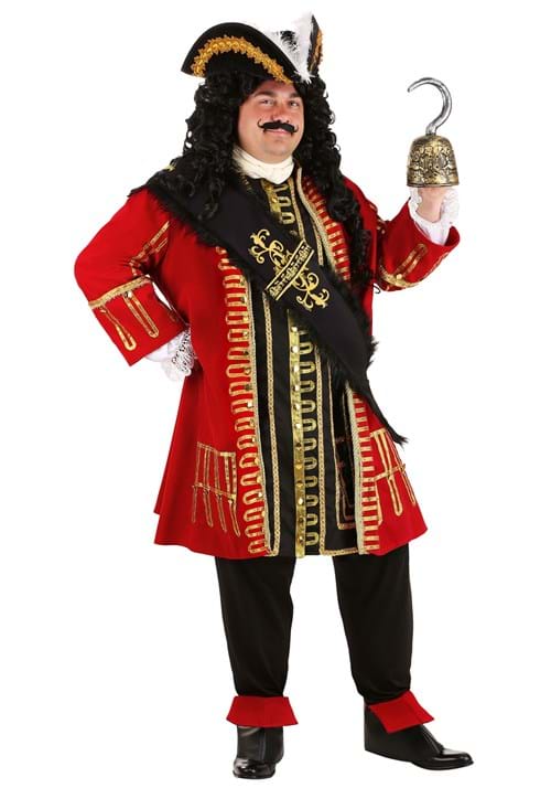 Plus Size Elite Captain Hook Costume for Men - US 1296