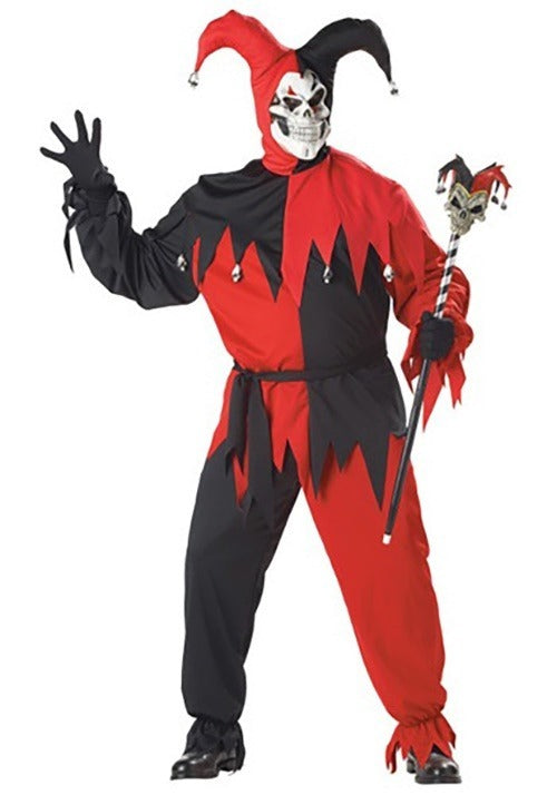 Plus Size Evil Jester Costume - US 7564