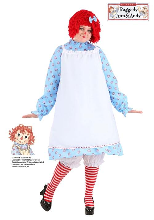 Women's Exclusive Raggedy Ann Plus Size Costume - US 8075