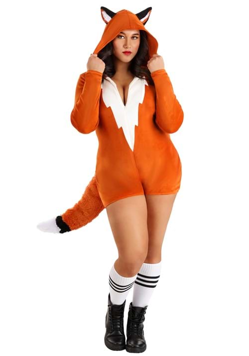 Plus Size Fierce Fox Costume Romper for Women - US 0244