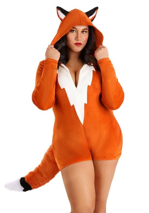Plus Size Fierce Fox Costume Romper for Women - US 0244