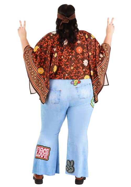 Plus Size Flared Out Hippie Women's Costume - US 3372