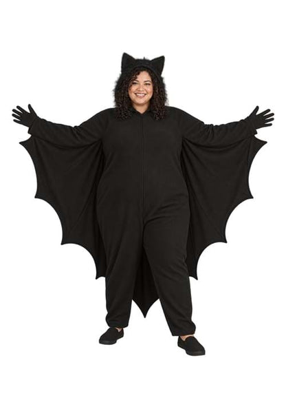 Plus Size Fleece Bat Costume for Adults - US 3749