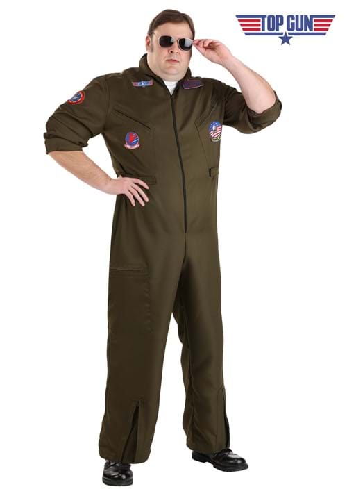 Plus Size Top Gun Deluxe Flight Suit Costume - US 4602