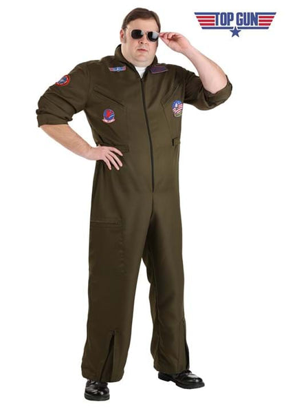 Plus Size Top Gun Deluxe Flight Suit Costume - US 4602