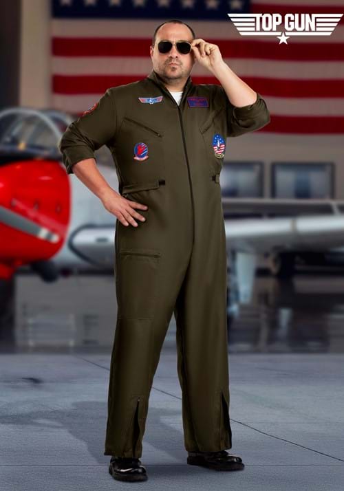 Plus Size Top Gun Deluxe Flight Suit Costume - US 4602