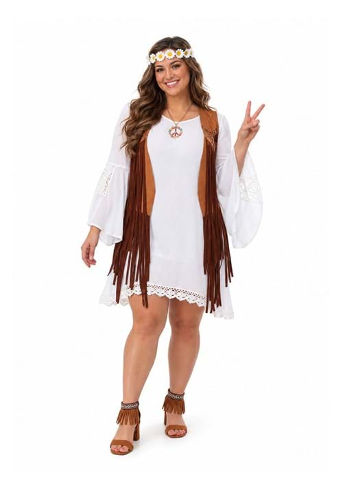 Plus Size Flower Child Costume Dress for Women - US 1021