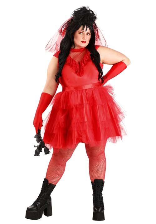 Women's Plus Size Ghostly Red Wedding Dress Costume - US 7153