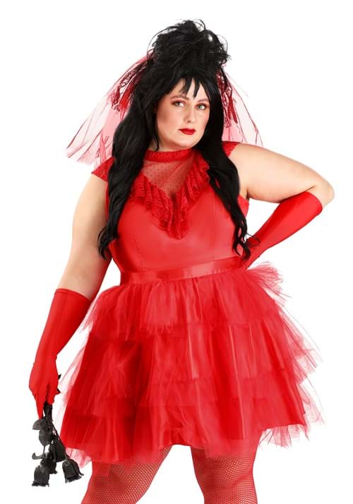 Women's Plus Size Ghostly Red Wedding Dress Costume - US 7153