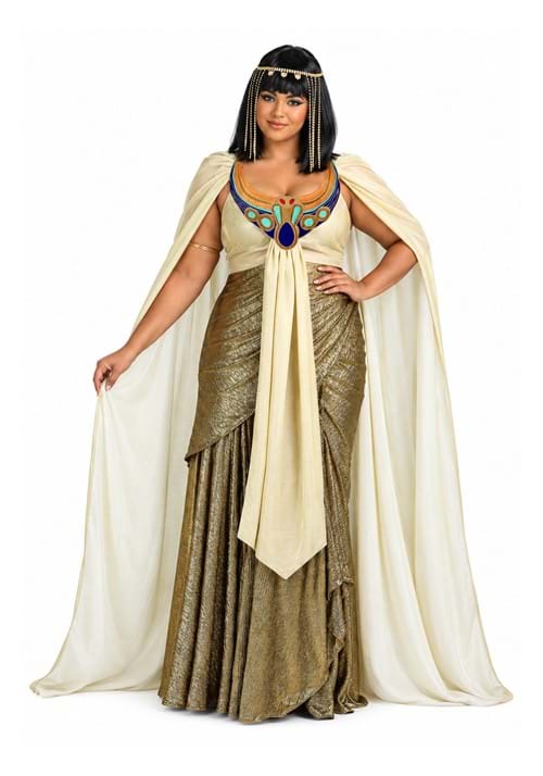 Women's Plus Size Golden Cleopatra Costume Dress - US 1808