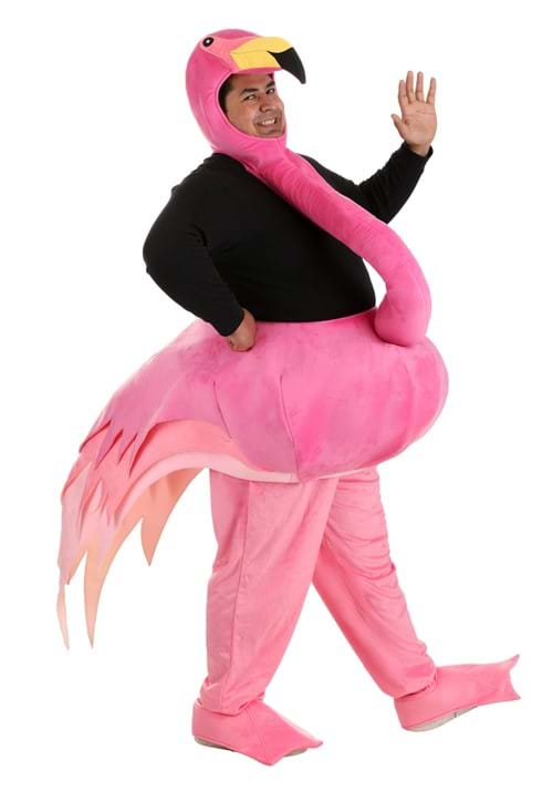 Plus Size Graceful Flamingo Costume for Adults - US 8985