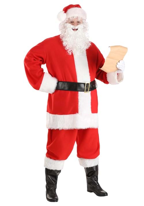 Plus Size Holiday Santa Claus Costume for Men - US 3062