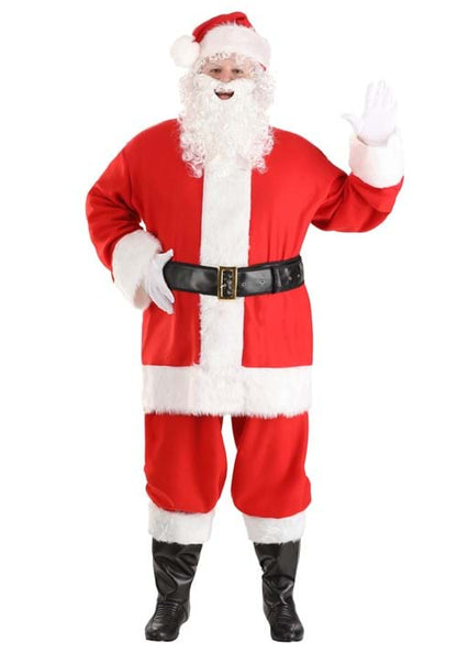 Plus Size Holiday Santa Claus Costume for Men - US 3062