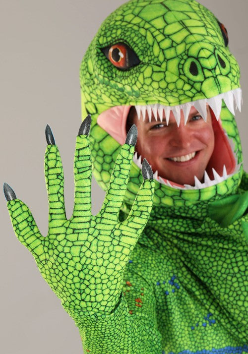 Plus Size Green Iguana Costume for Adults - US 1183