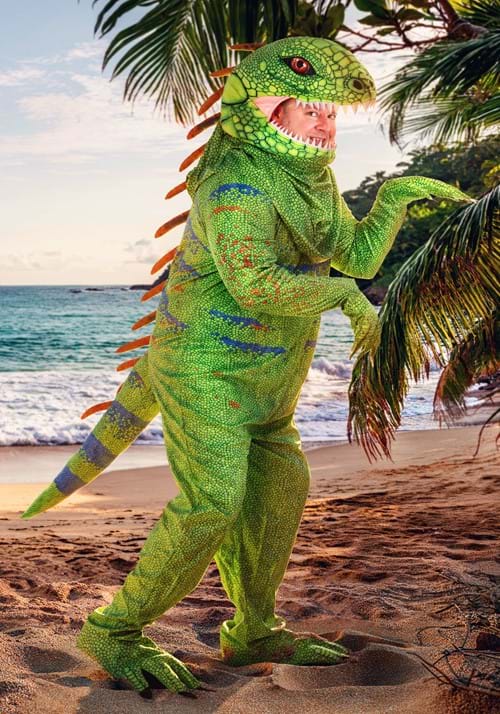 Plus Size Green Iguana Costume for Adults - US 1183